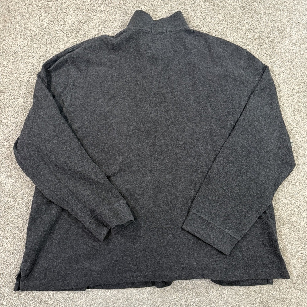 Polo Ralph Lauren Estate Rib 1/4 Zip Sweater XXL Dark‎ Gray Flesh Pony Pullover - Picture 9 of 9